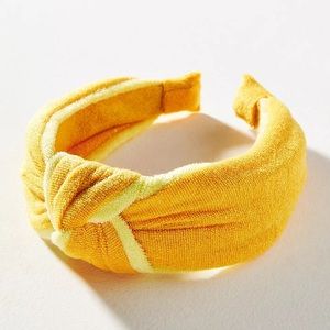 Anthropologie Yellow Terry Knot Headband